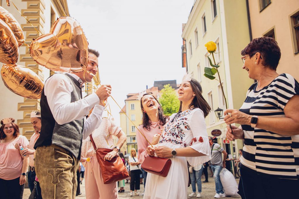Standesamtliche Hochzeit von Franziska und Florian in der Regensburger Altstadt
